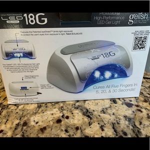 Gelish 18G LED light and gel polish lot
